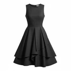 Brunello Cucinelli Sleeveless Asymmetrical Tiered Draped Skirt Cocktail Dress M